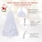 Costway 5ft. Unlit White Artificial Christmas Tree with Stand